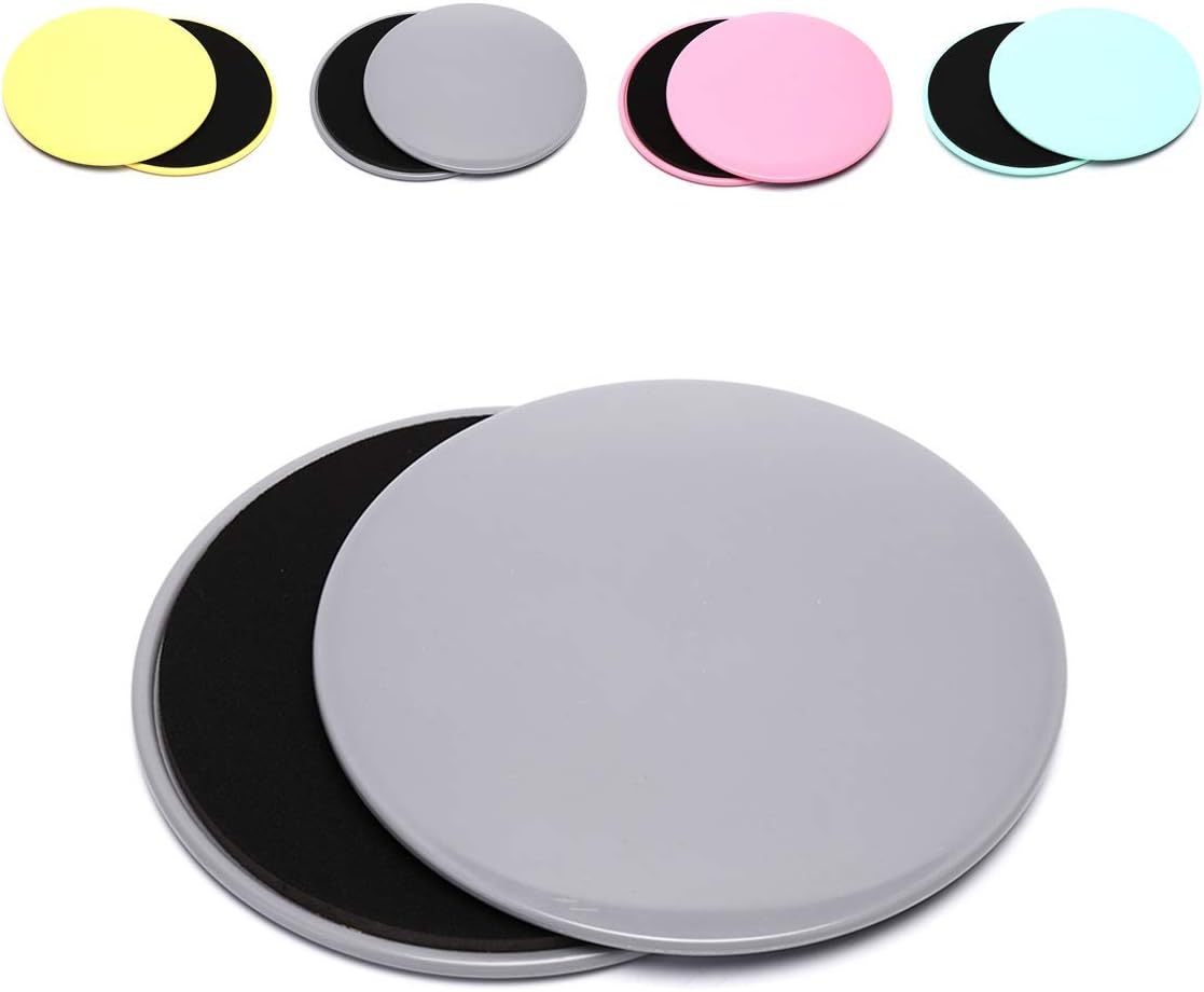 Dual Sided Gliding Discs for Carpet and Hard Floors Exercise Sliders Body Workout Equipmen 170g - Light Green