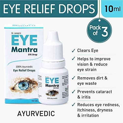 Eye Mantra Eye Drops 10ml, Pack of 3 - Ayurvedic Eye Relief Drops