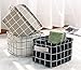Lannu Canvas Storage Bins Basket Fabric Cloth Linen Blend Baskets Organizers Classical Color for Nursery Baby Toy, Makeup, Book, Home Decor,Small,Set of 4