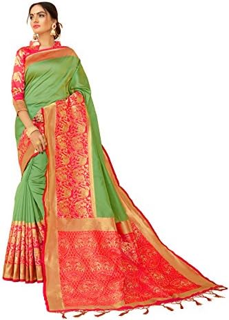 Urban India Green Banarasi Silk Saree