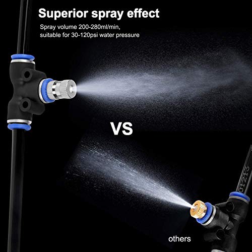 Misting Cooling System Kit 26.2 FT with Two More Spare Replacement nozzles for Patio