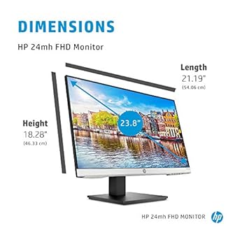 HP 24mh FHD Monitor â Computer Monitor with 23.8-Inch IPS Display (1080p) â Built-In Speakers 
