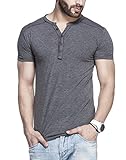 Tinted Men's Solid Henley Half Sleeve T-Shirt