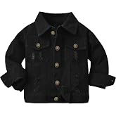 Joe Wenko Kids Toddler Baby Boys Girls Casual Outerwear Denim Jacket