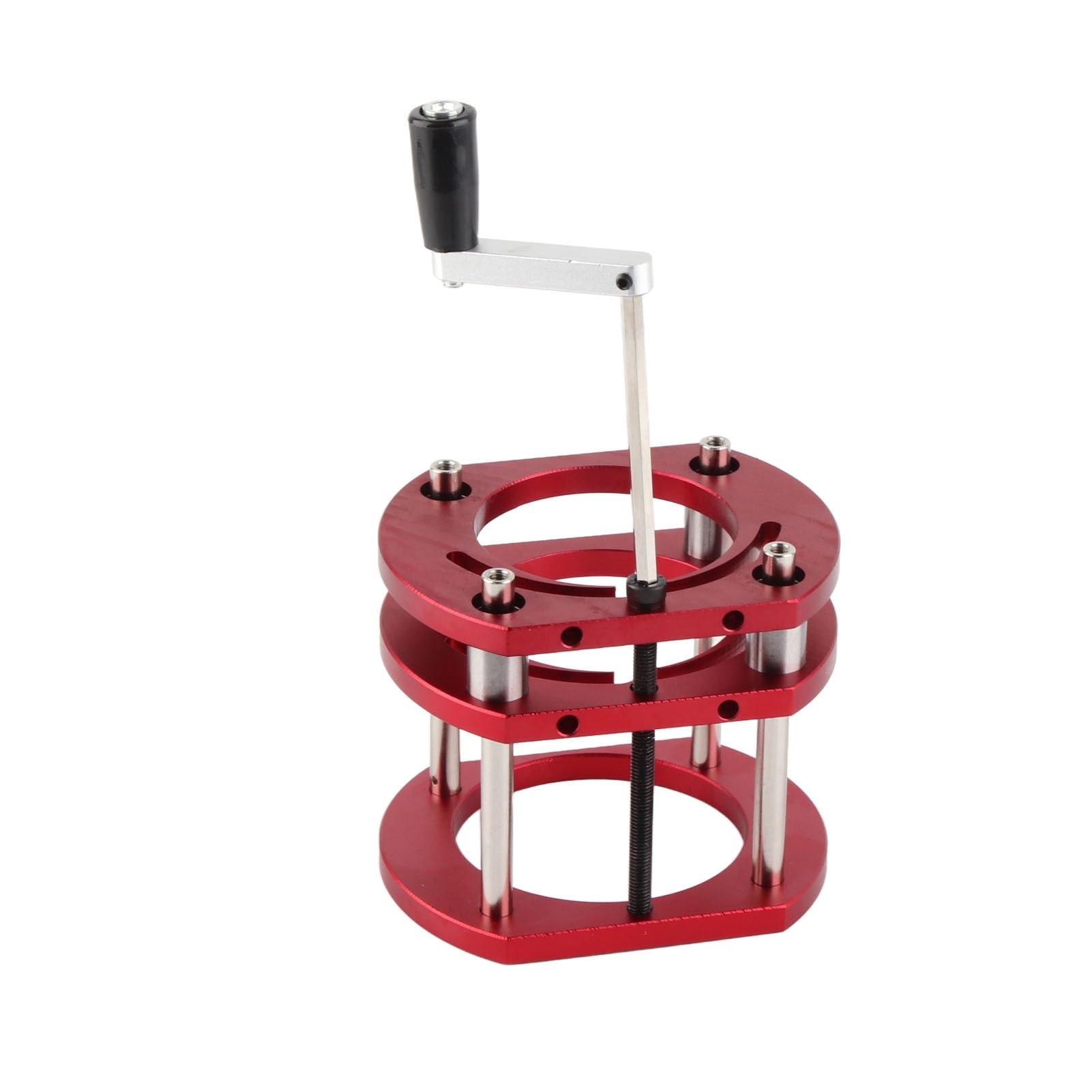 Router Lift Base, Aluminum Alloy Stainless Steel 4 Jaw Clamping Router Table Lifting System Base 51mm Lifting Height