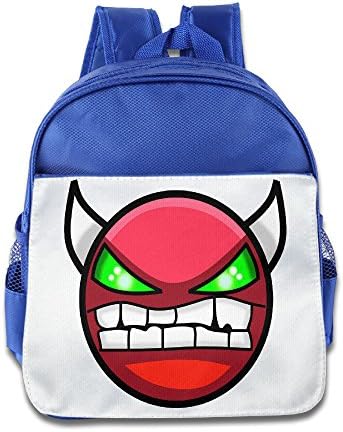 Custom Geometry Angry Dash Kids Schoolbag For 1-6 Years Old RoyalBlue