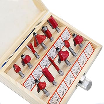Generic New 12pc Round Over Router Bit Woodworking Drill Tool 1/4-Inch(6.35mm) Router Bits Set