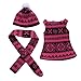 MonkeyJack Pink Patterned Sweater Dress Hat Kitwear Set for 18'' American Girl Doll or 17'' Zapf Baby Born Dolls