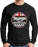 Triumph Long Sleeve T Shirt Old Tin Sign Logo