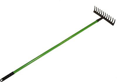 AB Tools Garden Rake Soil Leaves Leaf Raker 12 Teeth Carbon Steel GAR02