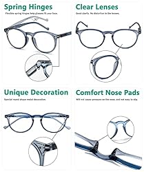 Eyekepper Oval Spring Hinges Ladies Glasses Blue