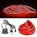 USB EL Wire, 9ft EL Neon Wire Red DC 5V Neon Lights Sewable Electroluminescent Wire/El Wire for Car Interior Automotive Décor with 6mm Sewing Edge