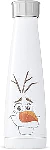 S'well Stainless Steel 15 Fl Oz-Cheerful Olaf-Double-Layered Vacuum-Insulated Food and Drinks Cold and Hot-with No Condensation-BPA-Free Water Bottle, 15oz