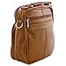 Roma Genuine Leather Brown Organizer Bag Handbag Purse