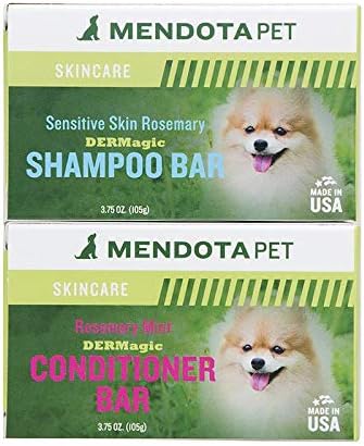 DERMagic Mendota Pet Organic Rosemary Shampoo & Conditioner Bar Combo