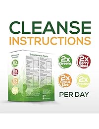 Desintoxicación de limpieza de jugos de 3 días | 24 paquetes de polvo de porción única | Programa de pérdida de peso | Viajes portátiles y veganos | Suplemento verde natural, 1