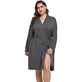 Plus Size Robes for Women Short Modal Knit Maternity Robes Plus Size Soft Kimono Robes Sleepwear