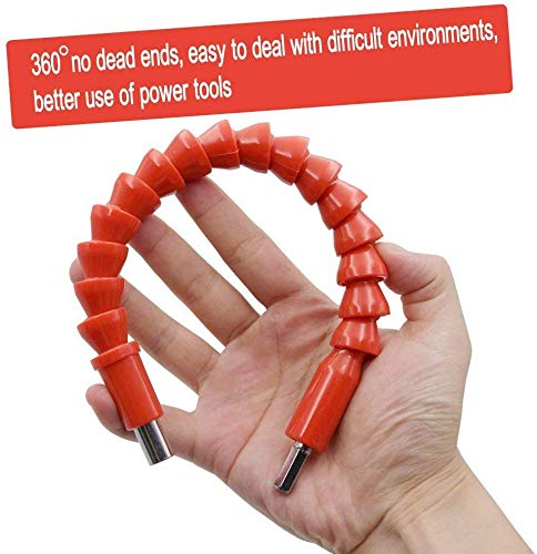 2pack Enhanced Edition Flexible Extension Magnetic Screwdriver Extention Hex Shaft Screw Power Drill Connection Tip 11.8'' Flex Adapter W/Extend Drive Quick Connect Adaptor Size Hexagon 1/4 '' - Thumbnail 5