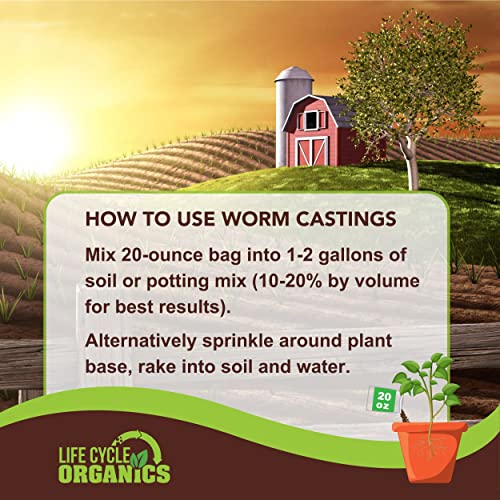 20 oz 100 Organic Worm Castings Natural Superfood for Plant Growth