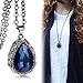 CC Kimico™ Sapphire Stainless Steel Pendant Diamond Tone Sweater Long Chain Necklace