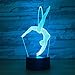 Cirkooh Gymnastics 3D Optical Illusion Lamp 7 Colors Change Timing Remote Control and Touch Button LED Table Desk Lamp for Home Bedroom Decoration