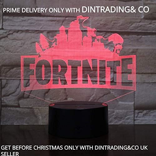 FORTNITE LED 3D Lamp Night Light 6 Colors Change Tables Desk Kids Xmas Gifts Hot