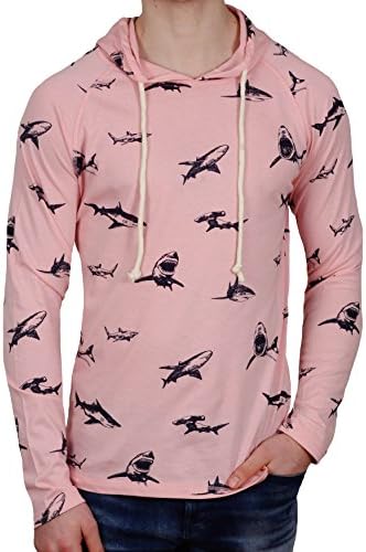 Alpha Beta Shark Print Hoodie
