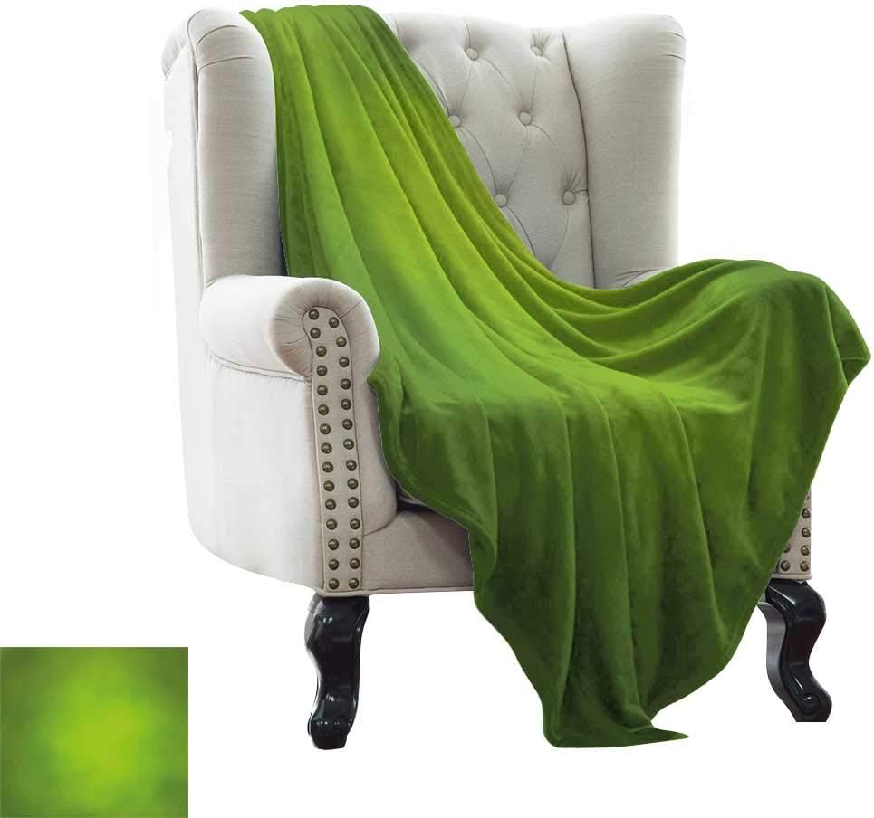 Chunky Knit Blanket Sage,Abstract Green Background with Blurred Color