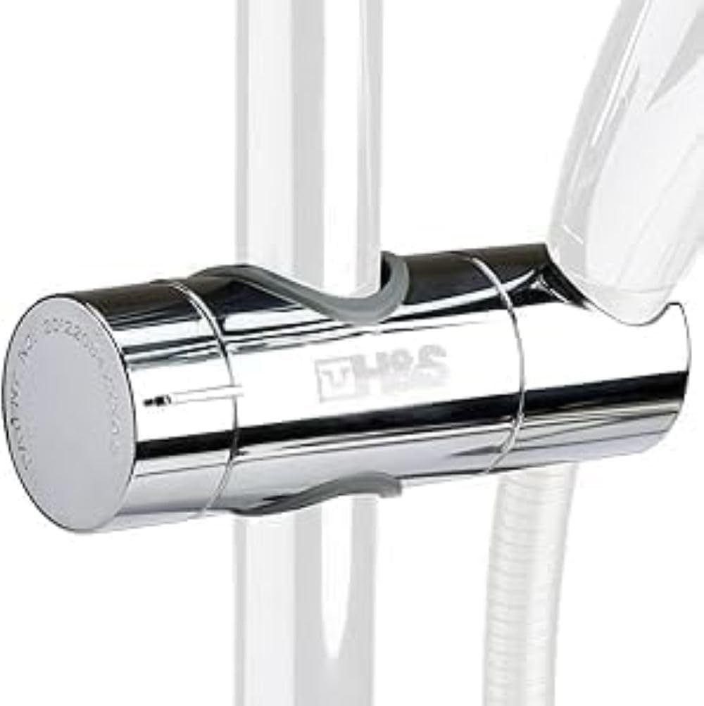 H&S Adjustable Chrome Shower Holder Bracket 18-25mm Bar Replacement Universal
