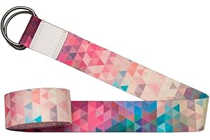 YOGA DESIGN LAB | The Yoga Strap | Luxurious, Extra Long, Super Soft, Eco Printed | Studio Quality, Adjustable | Safely Stretch Further and Hold Longer | 8 ft Long