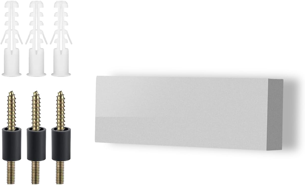 Address Signs - Modern House Numbers for Outside - DEWEL Floating Large 8 Inch Silver Address Numbers for House, Door, Farmhouse, Street - Both Floating & Flush Styles - Dash