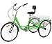 H&ZT 26″ Meridian Adult Tricycle 1/7 Speed 3 Wheel Bikes for Adults, Adult Tricycle Trike Cruise Bike with Large Size Basket for Recreation, Shopping, Exercise (Apple Green, 26″ / 7-Speed)thumb 1