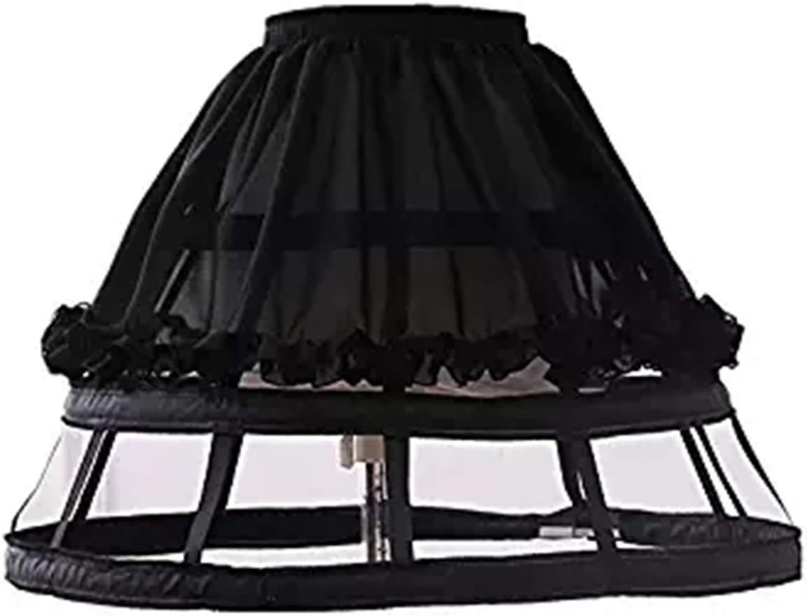 Noriviiq Womens Cage Hoop Skirt Petticoat Lolita Dress Pannier Chiffon Hoops Bustle Cage Crinoline