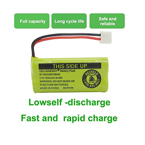 QBLPOWER 2.4V Rechargeable Battery For AT&T and Vtech Phones BT18433 BT184342 BT28433 BT284342 BT-8300 BATT-6010 BT1011 BT1018 BT1022 BT1031 89-1326-00-00 /89-1330-01-00 / CPH-515D(Pack of 4)