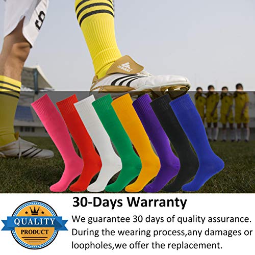 Fasoar Baseball Socks,Mens Womens Youth Over the Calf Rugby Boots Soccer Socks 2 Pairs Navy