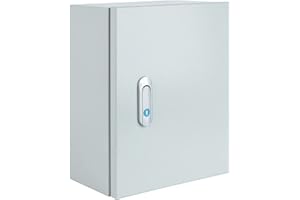 JINDOUZI Steel Electrical Junction Box, Indoor&Outdoor Electrical Enclosure Box, Wall Mounted Waterproof&Dustproof Metal Box, Universal Electric Equipment Enclosure Box with Safety Locks and Mounting Plates