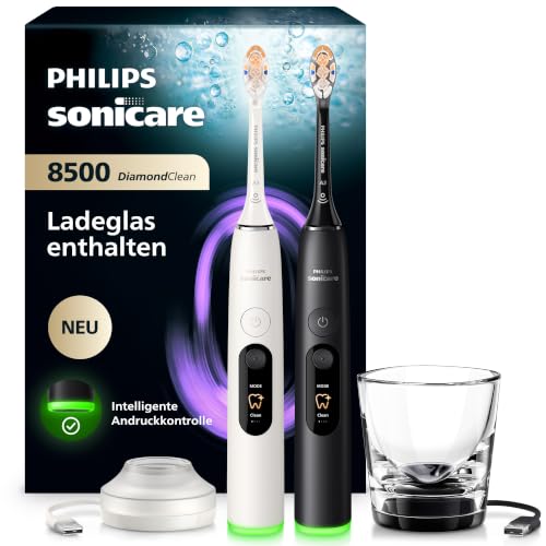 Philips Sonicare Next-Generation DiamondClean 8500 elektrische Zahnbürste - mit intelligenter Andruckkontrolle und 18 Einstellungen