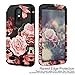 TIANLI Shock Absorption Anti-Fingerprint Protection Three Layer Heavy Duty Protective Cover for LG Stylo 3/Stylus 3/LS777 with Flowers - Black