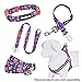 Blueberry Pet Dog Collar Rose Print, Adjustable Medium Dog Collars for Medium Dogs, Large & Small Dogs, Puppy Collar, Pink Dog Collar for Girls, Eco-Friendly, 14.5-20 in Neck
