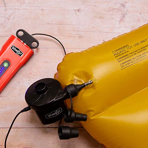 WEEGO 66.1 Jump Starting Power Pack with SPRING BONUS Weego 12V Air Pump for Inflatables, 600 Cranking Amps, New Model, Lithium Ion, 600 Lumen LED Flashlight, Quick-Charges Phones, Water Resistant - Thumbnail 3