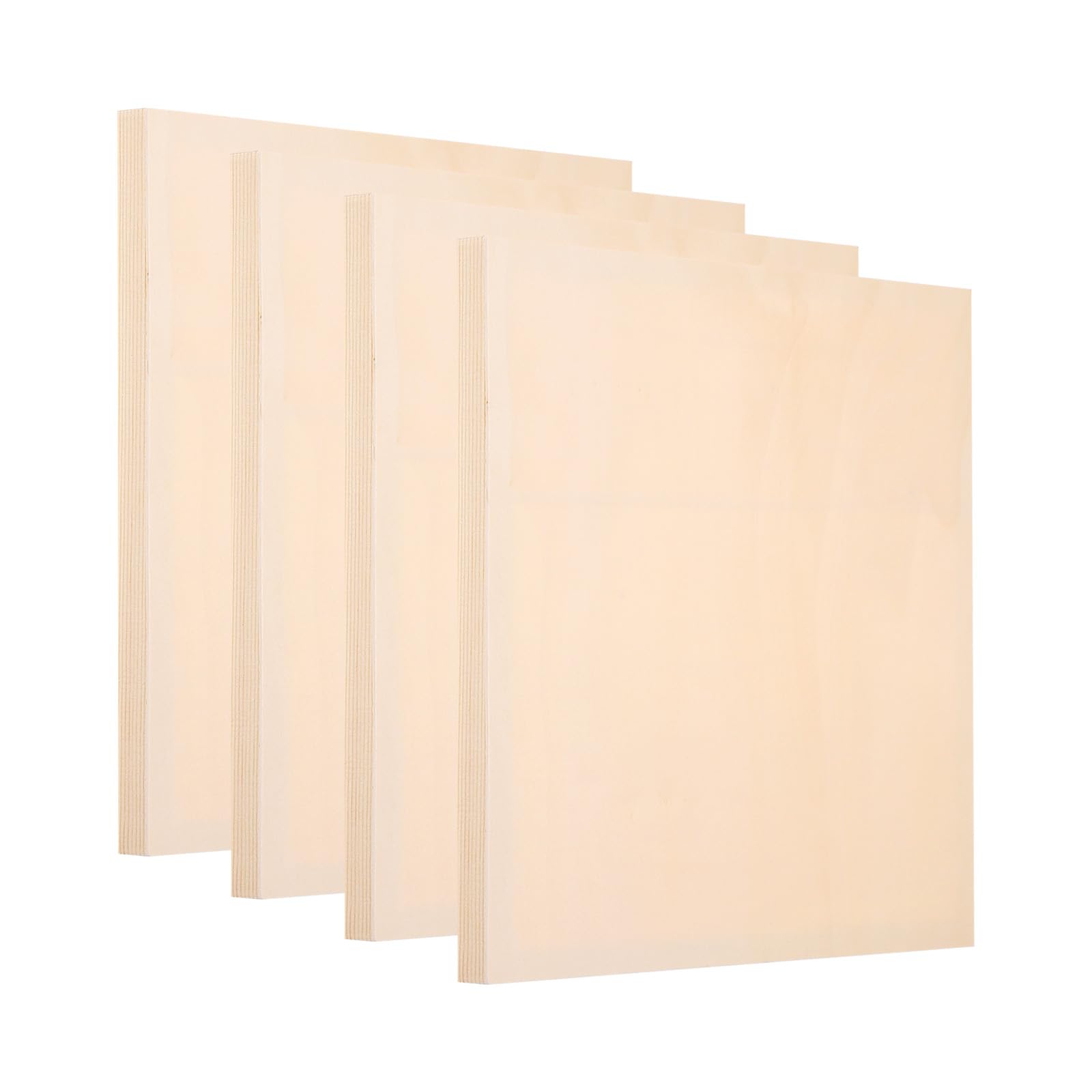 PATIKIL 12 x 12 Inch Wood Panel Board, 4 Pack Unfinished Wooden Canvas Boards Square Blank Deep Cradle Board for Painting Pouring DIY Art Use with Oils Acrylics
