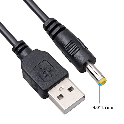 Onite 2 Pack of USB to DC 4.0x1.7mm Barrel Jack Power Cable Charger Cord for PSP 3000 2000 1000, Tablet, Cellphone, Laptop, Netbook, Electronics (3.3ft/1m)