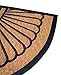 BirdRock Home 24 x 36 Half Round Natural Coir and Rubber Doormat | Natural Fibers | Outdoor Doormat | Keeps Your Floors Clean | Decorative Design | Brush Coir