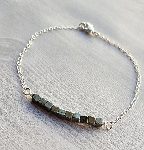 Pyrite Bracelet, Empath, Energy Shield, Naturally Alleviate Fatigue, Exhaustion, Gemstone, Block Negative Energy