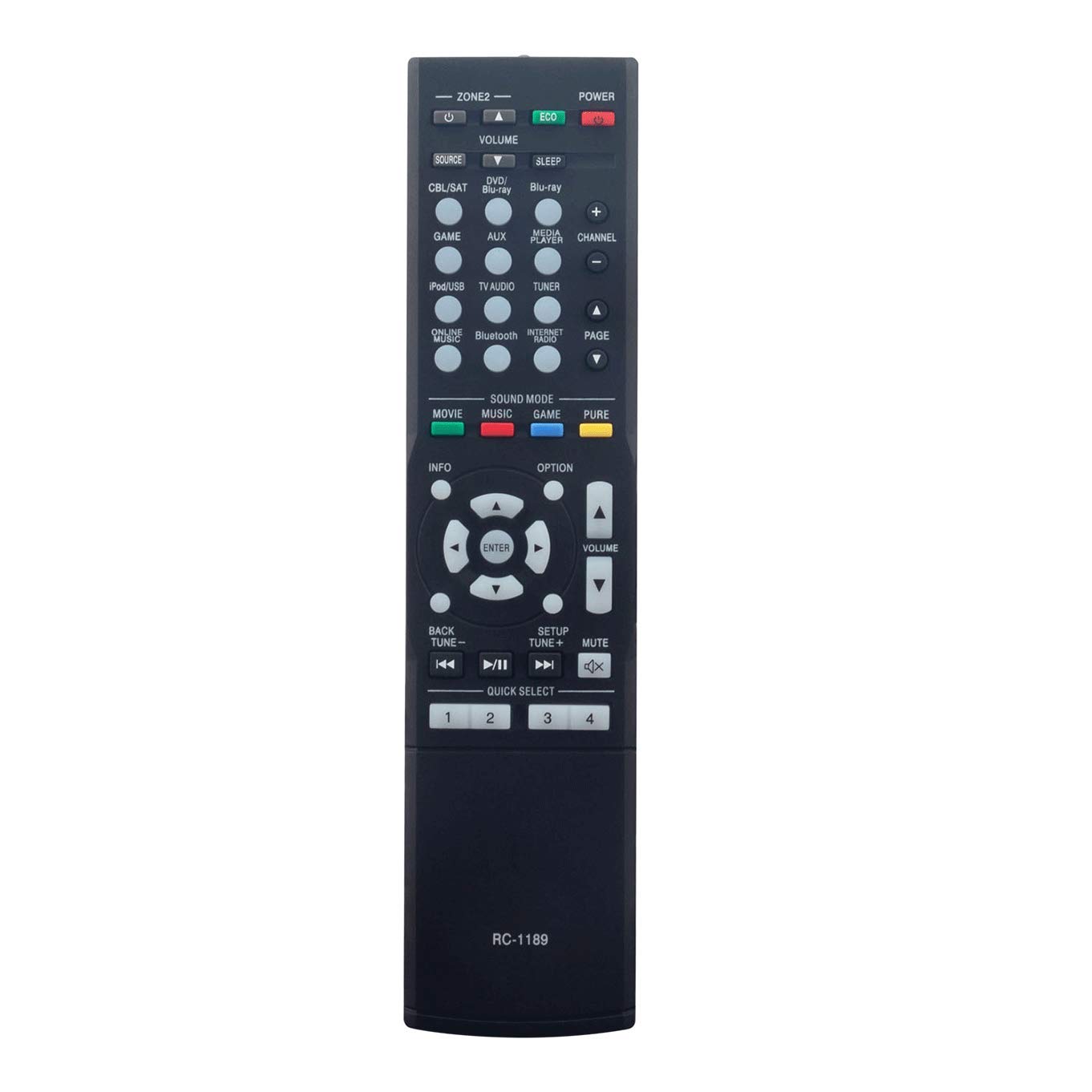 VINABTY RC-1189 RC1189 Remote Control Replacement for Denon AV-Receiver AVR-S700W AVR-X520BT AVR-S510BT AVR-S710W AVRS700W AVR-S720W AVR-X1100W AVR-X1300W