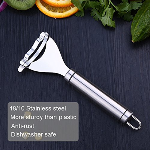 Corn Thresher Slicer Peeler, 18/10 Stainless Steel Corn Stripping Corer, Kitchen Gadget Dishwasher Safe AYZ333