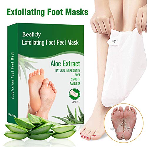 Foot Peel Mask 2 Pack,Exfoliating Foot Mask Booties Natural Baby Foot