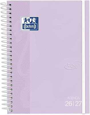 Touch, Agenda 2026 2027, Semana Vista, Tapa Extradura, A5 (15x21 cm), Español, Color Lavanda
