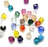 144 pcs 3mm Mix Color Genuine Swarovski crystal 5301 / 5328 XILION Loose Bicone Beads from Mychobos (Crystal-Wholesale)