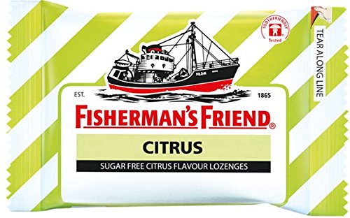 Fisherman'S Friend Sugar Free Refreshing Citrus Flavor Cough Lozenges, 25G Pack, (Pack Of 12) (5000357704847)